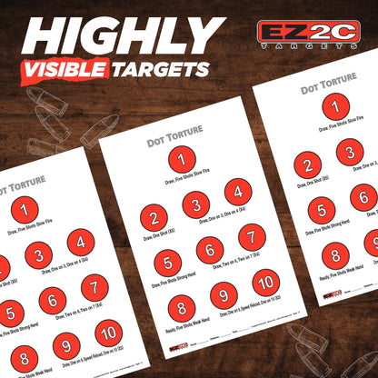 EZ2C Targets #17: Dot Torture Drill 11"x17" Paper Shooting Target USA MADE