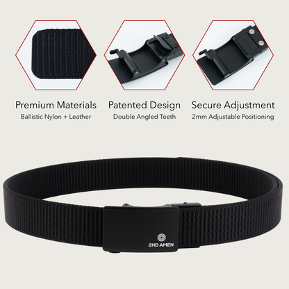 2ND AMEN Hero 1.0 EDC Belt 1.38" Width For Everyday Carry