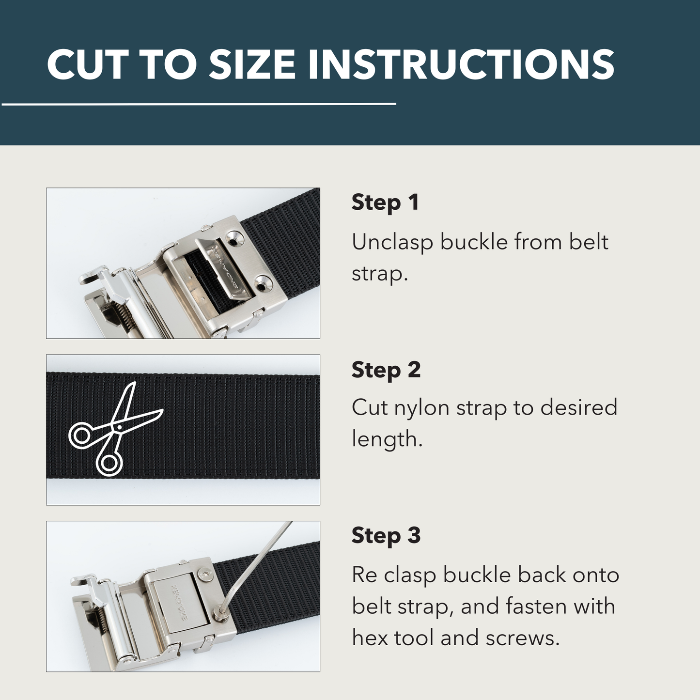 2ND AMEN Hero 1.0 EDC Belt 1.5" Width Ballistic Nylon for Everyday Carry
