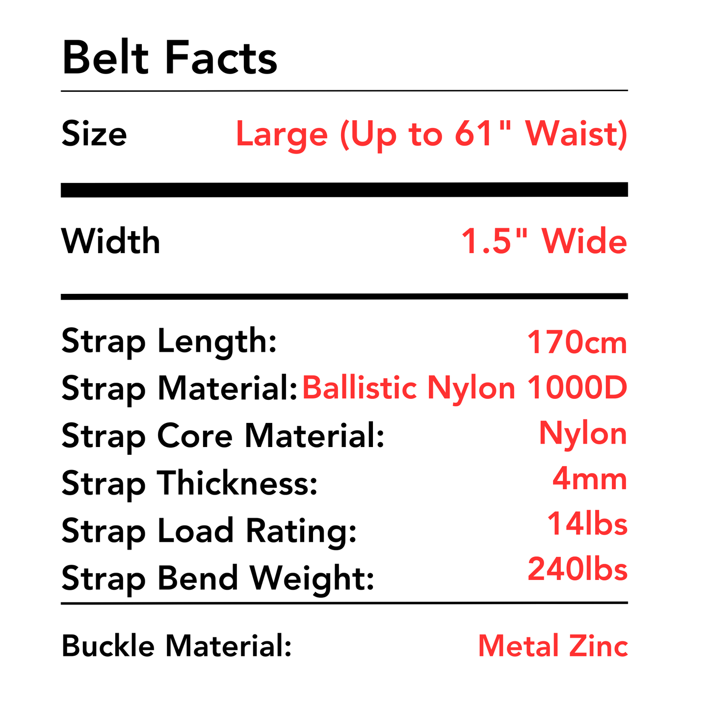 2ND AMEN Hero 1.0 EDC Belt 1.5" Width Ballistic Nylon for Everyday Carry