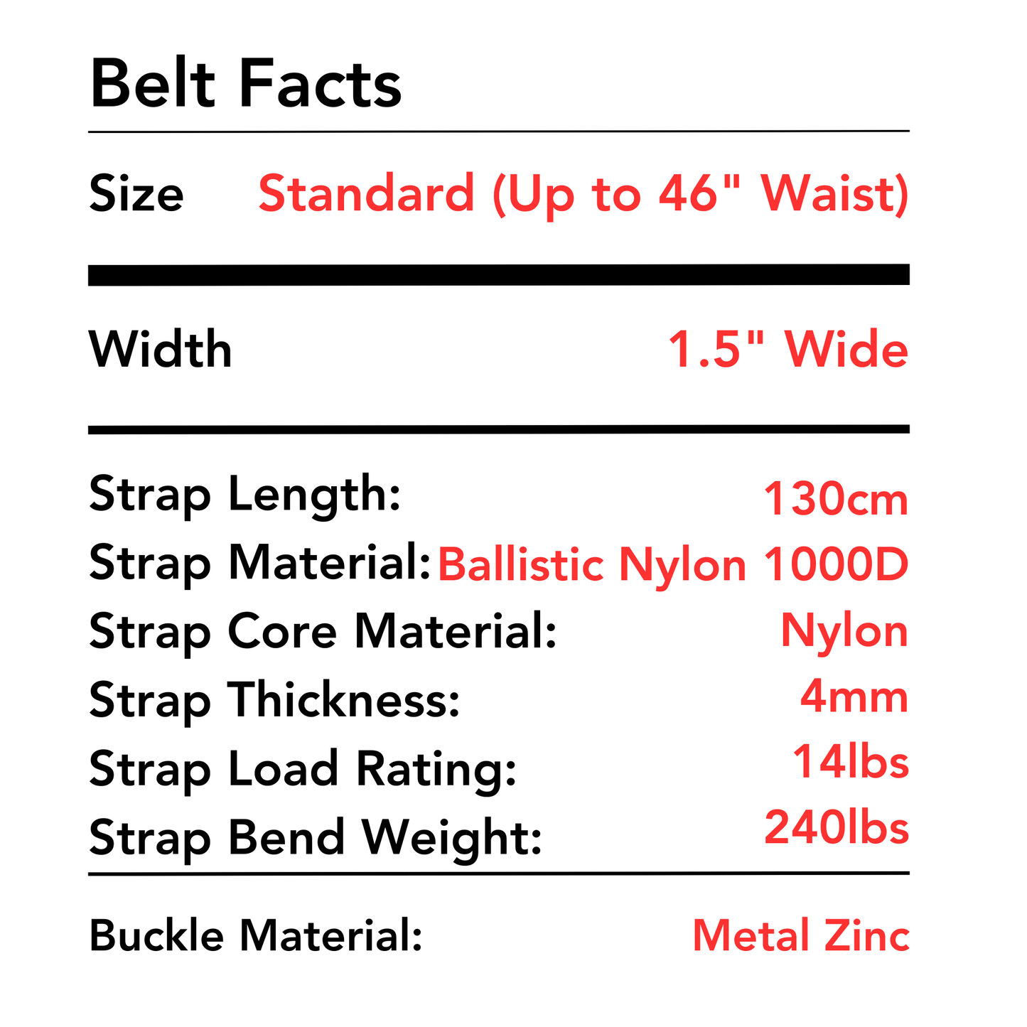2ND AMEN Hero 1.0 EDC Belt 1.5" Width Ballistic Nylon for Everyday Carry