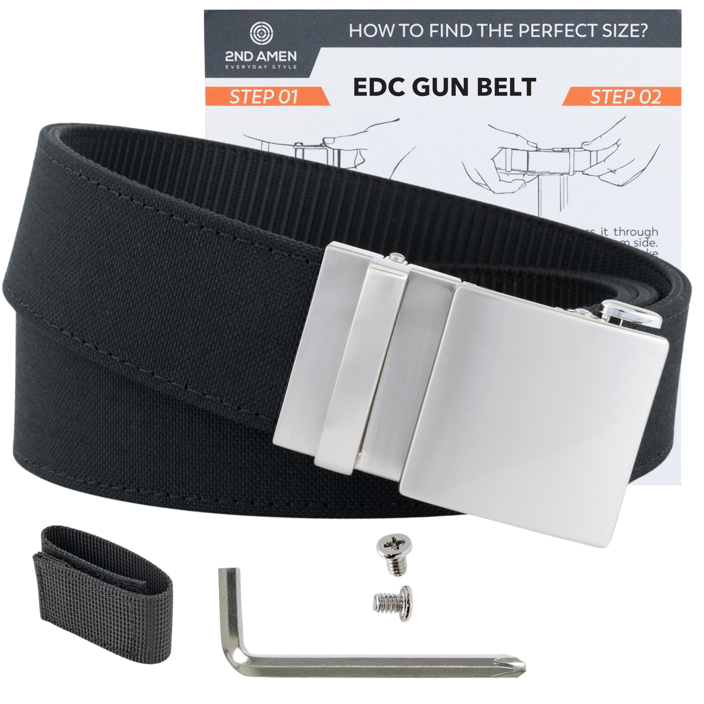 2ND AMEN OS 1911 1.0 EDC Belt 1.5" Width Ballistic Nylon for Everyday Carry