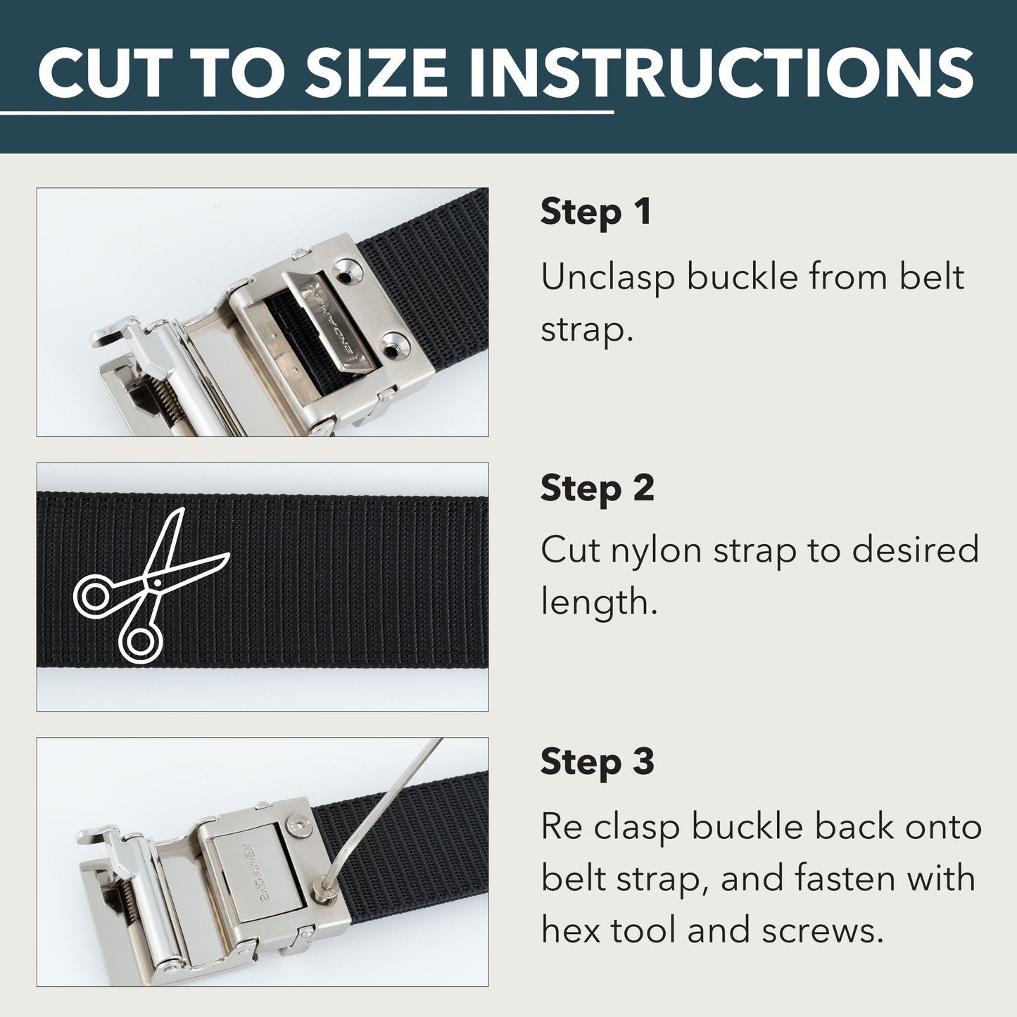 2ND AMEN OS 1911 1.0 EDC Belt 1.5" Width Ballistic Nylon for Everyday Carry