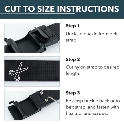2ND AMEN OPS 1.0 EDC Belt 1.5" Width Ballistic Nylon for Everyday Carry