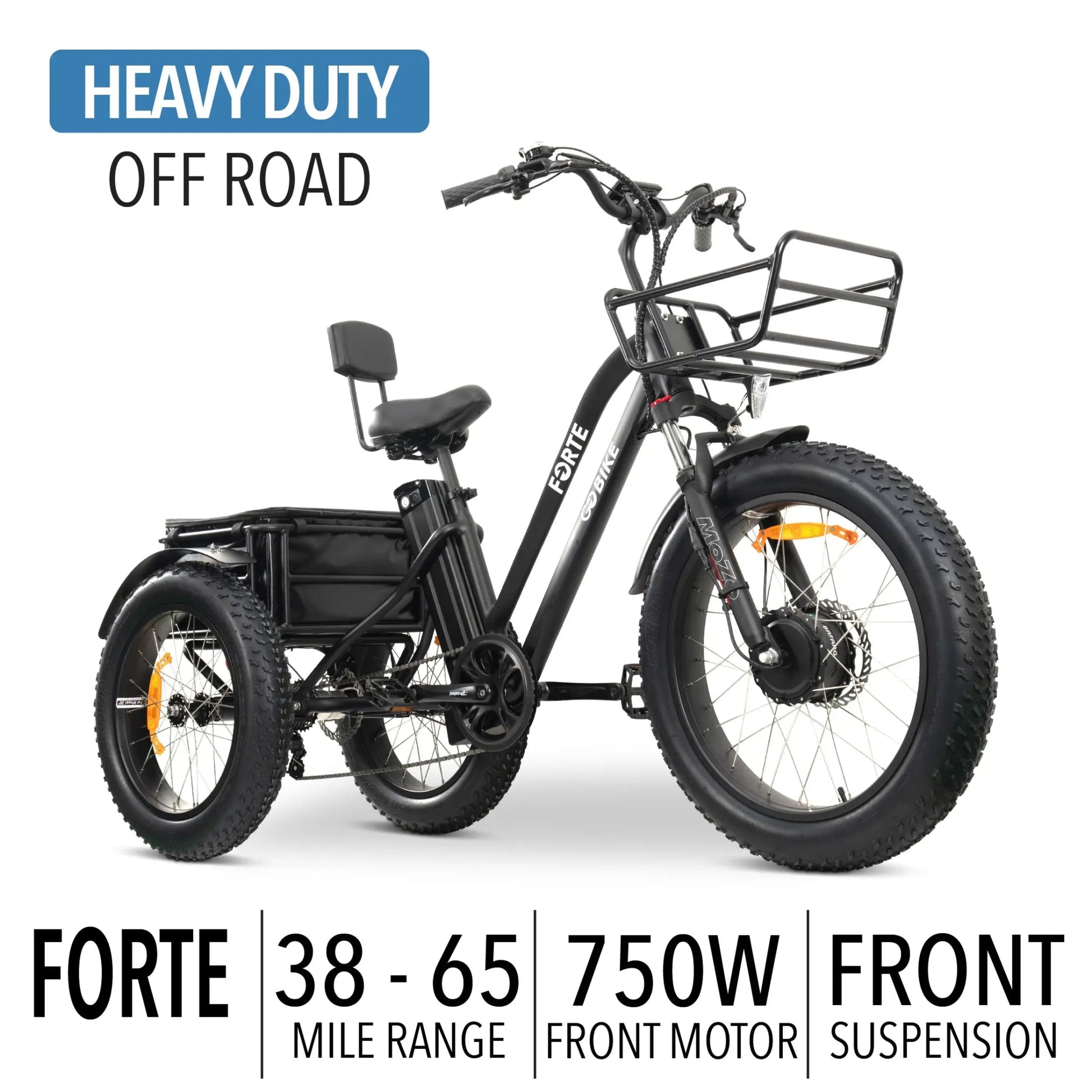 ElectricGOBIKE - FORTE Electric Tricycle - Angler's Pro Tackle & Outdoors