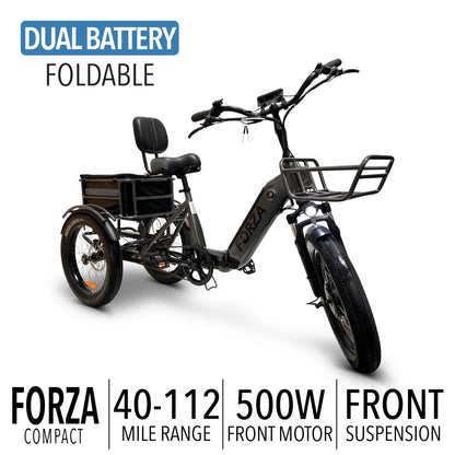 ElectricGOBIKE - FORZA Compact Foldable Electric Tricycle - Angler's Pro Tackle & Outdoors