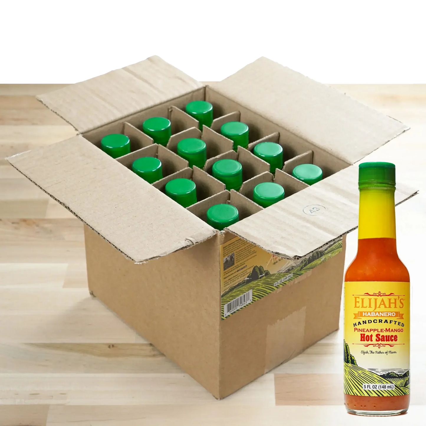 Elijah's Xtreme Pineapple Mango Habanero Hot Sauce (12 pk Case)