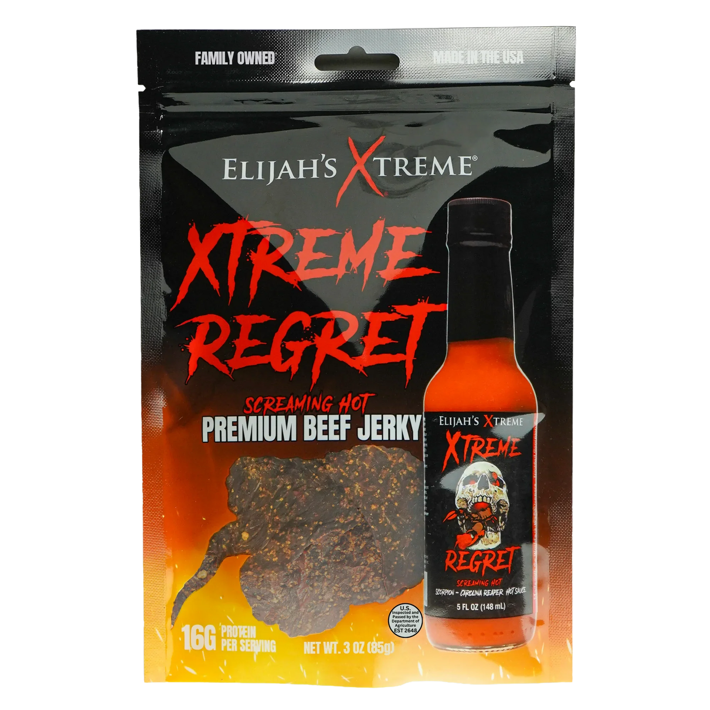 Elijah's Xtreme Regret Spicy Beef Jerky