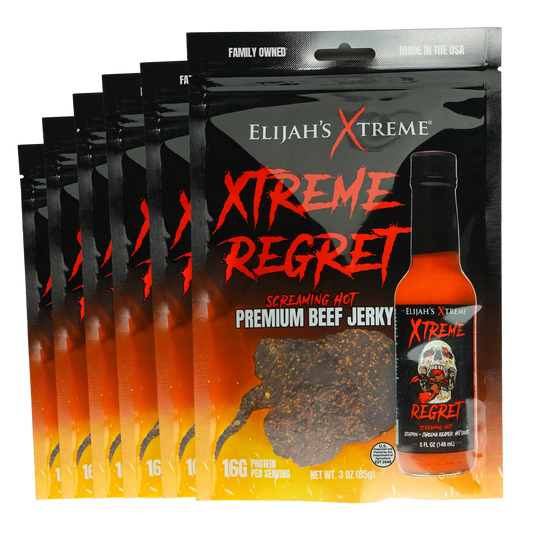 Elijah's Xtreme Regret Spicy Beef Jerky - 6 bags (1lb)