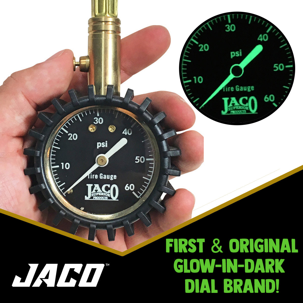 Jaco ElitePro™ Tire Pressure Gauge - 60 PSI