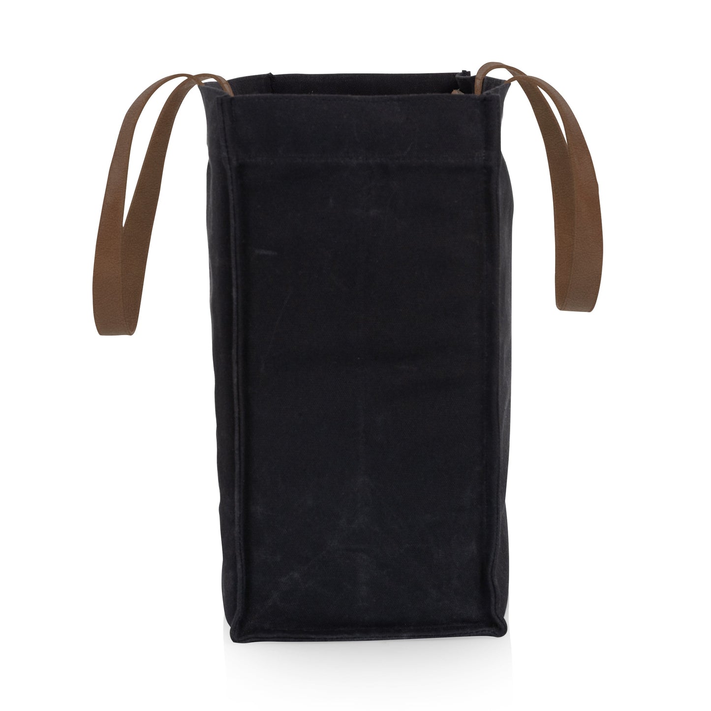 Picnic Time Market Waxed Canvas Tote with Leatherette Handles