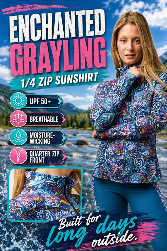 FisheWear Enchanted Grayling 1/4 Zip Sunshirt