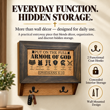 Bellewood Designs - Hidden Gun Cabinet Put On The Full Armor Of God