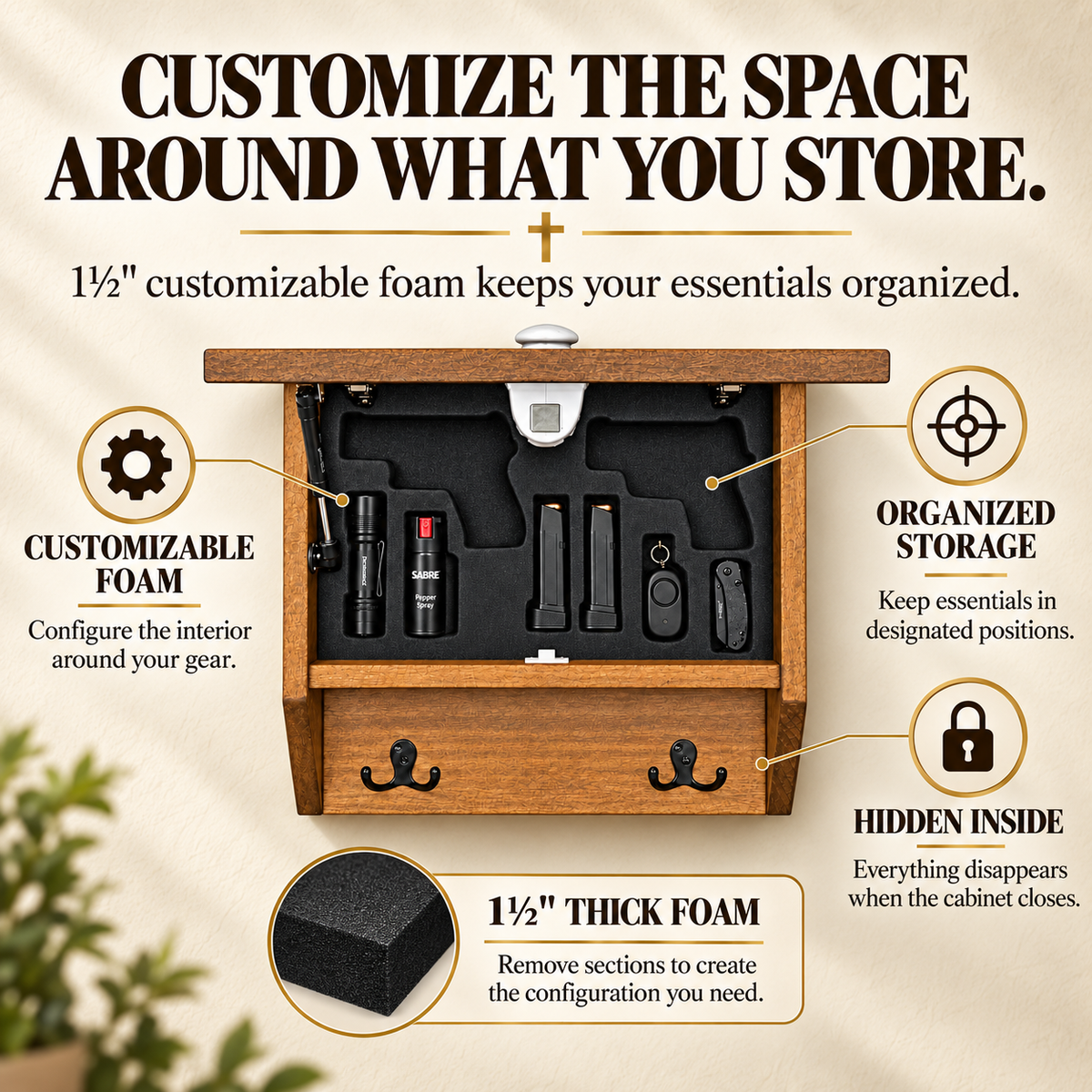 Bellewood Designs - Hidden Gun Cabinet Put On The Full Armor Of God