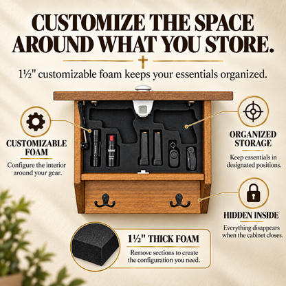 Bellewood Designs - Hidden Gun Cabinet Put On The Full Armor Of God