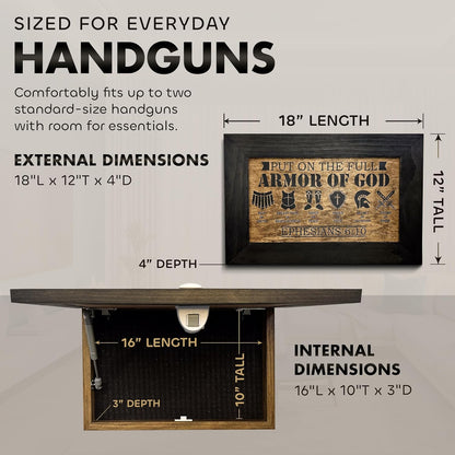 Bellewood Designs - Hidden Gun Cabinet Put On The Full Armor Of God