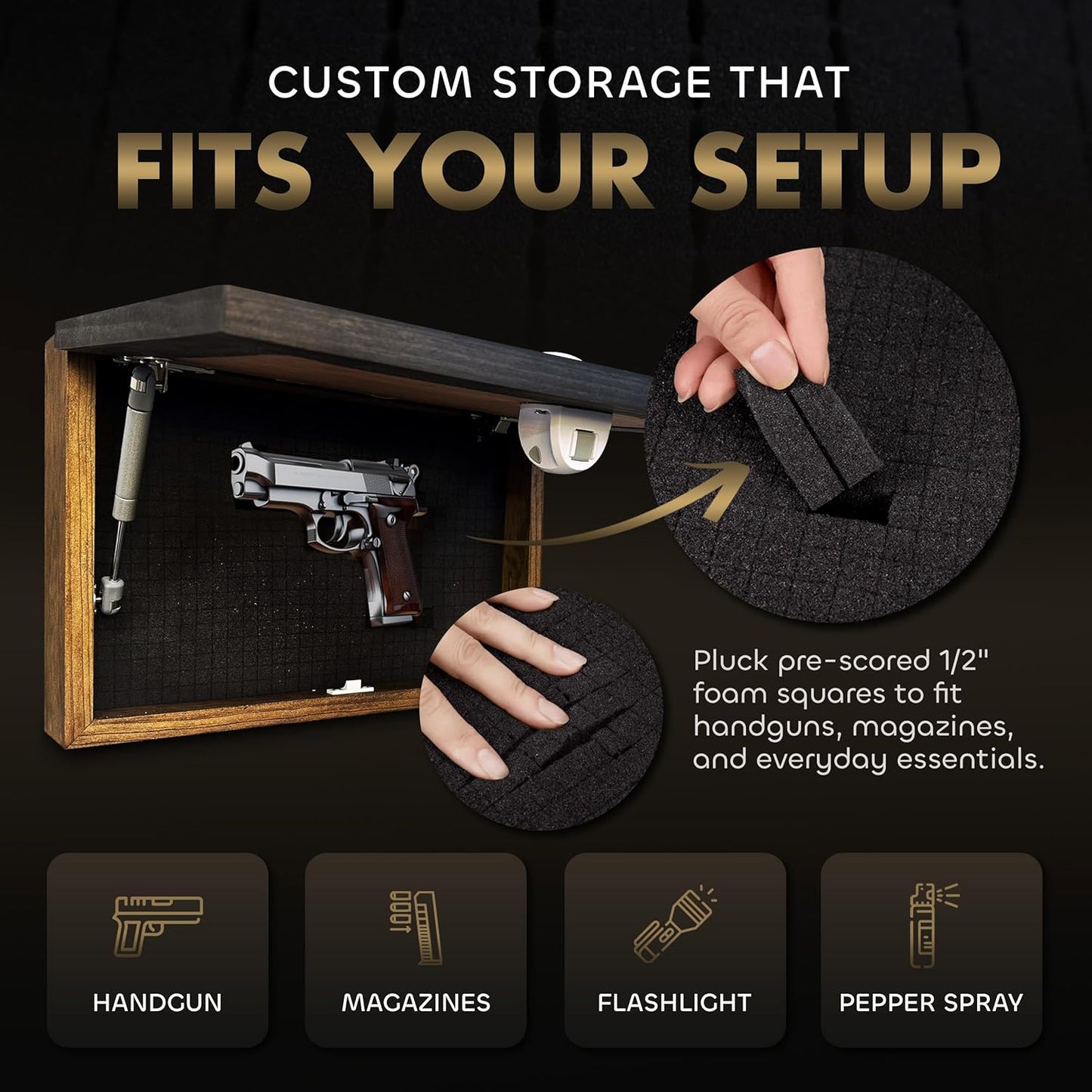 Bellewood Designs - Hidden Gun Cabinet Put On The Full Armor Of God