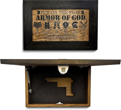 Bellewood Designs - Hidden Gun Cabinet Put On The Full Armor Of God