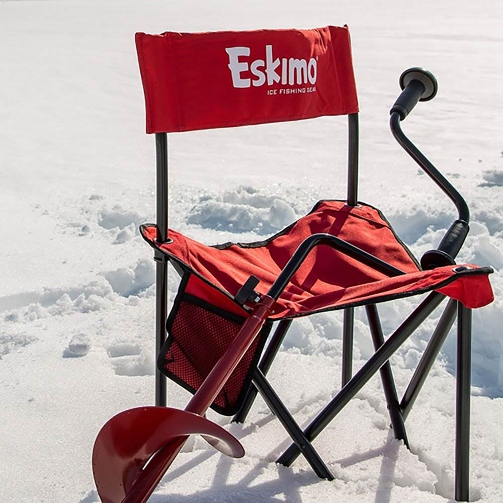 Eskimo 8 In Stainless Steel Ice Fishing Hand Powered Manual Auger Bit w/ Handle - Angler's Pro Tackle & Outdoors