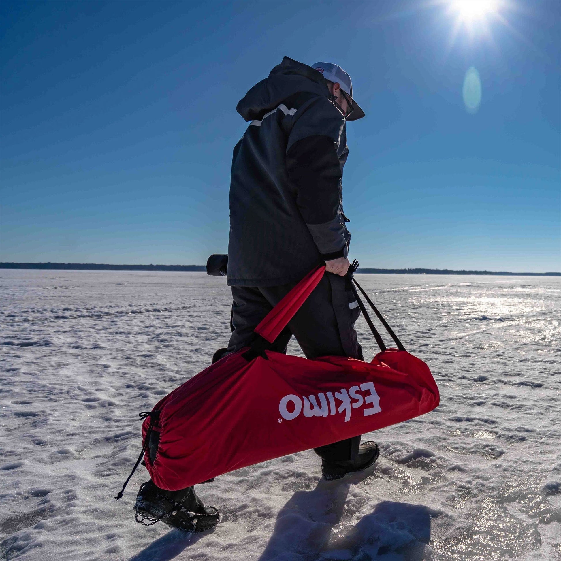 Eskimo QuickFish 3 Portable 3 - Person Pop Up Ice Fishing Shanty Shack, (2 Pack) - Angler's Pro Tackle & Outdoors