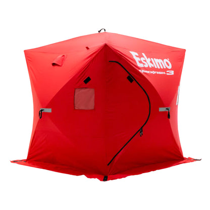 Eskimo QuickFish 3 Portable 3 - Person Pop Up Ice Fishing Shanty Shack Shelter Hut - Angler's Pro Tackle & Outdoors