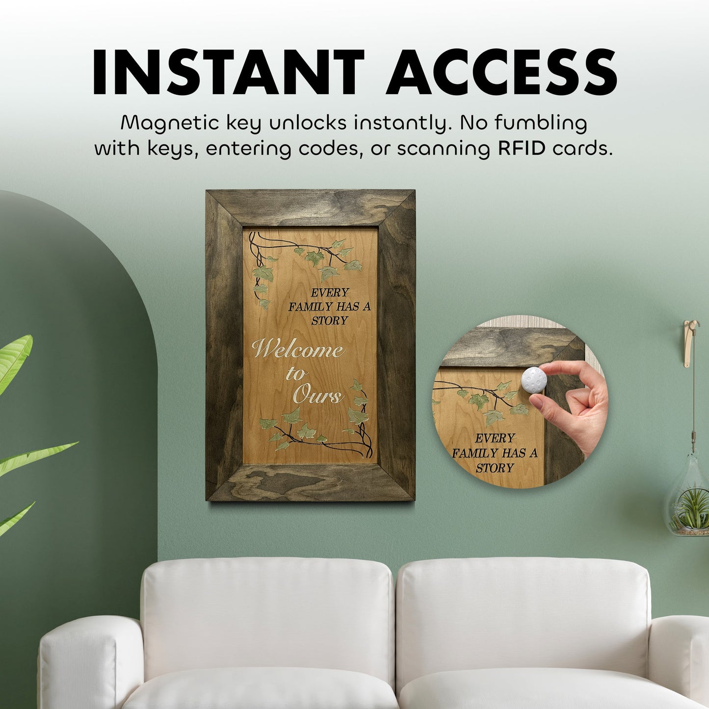 Bellewood Designs - Wooden Gun Safe Wall Mountable Decoration Every Family Has a Story Welcome to Ours …