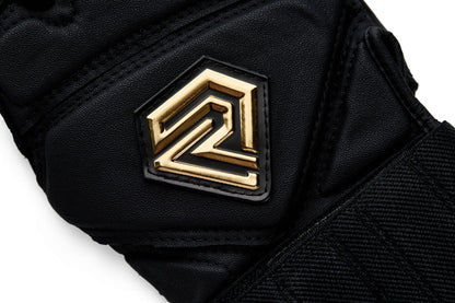 Resilient SFBL Excalibur Fastpitch Batting gloves - Black and Gold