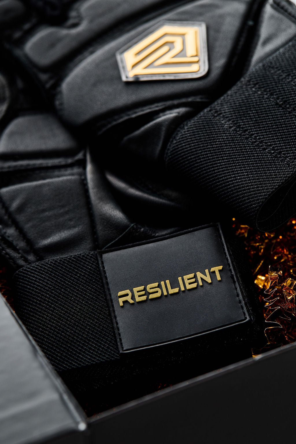 Resilient SFBL Excalibur Fastpitch Batting gloves - Black and Gold