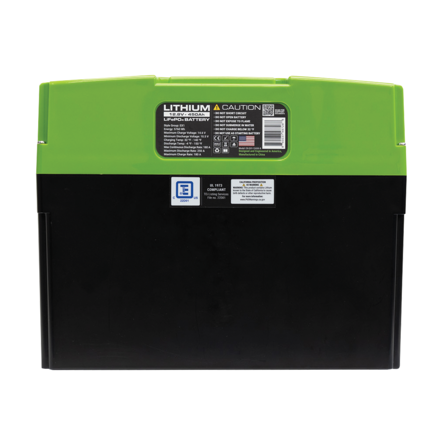 Expion360 12V 450Ah LiFePO4 Lithium Battery – EX1, Bluetooth | Expion360