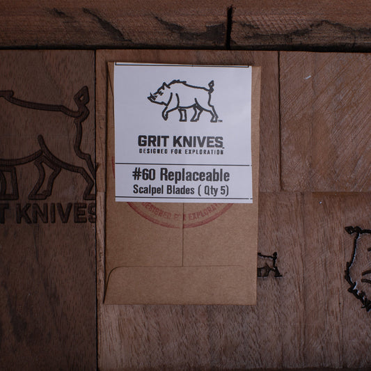 Grit Knives #60 Replaceable Scalpel Blades ( Qty 5)
