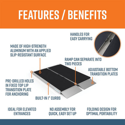 EZ - ACCESS 4 Foot Suitcase Singlefold Portable Ramp w/ Surface That Resists Slips - Angler's Pro Tackle & Outdoors