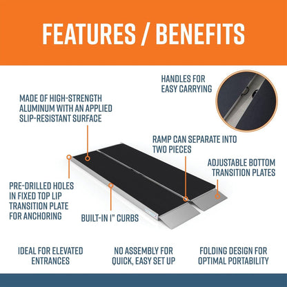 EZ - Access 6 Foot Suitcase Singlefold Portable Ramp w/Surface That Resists Slips - Angler's Pro Tackle & Outdoors