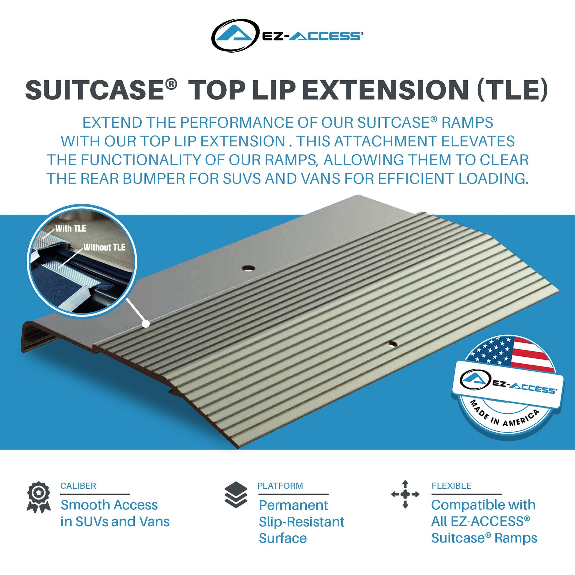 EZ - ACCESS Aluminum Suitcase Top Lip Extension TLE w/Surface That Resists Slips - Angler's Pro Tackle & Outdoors