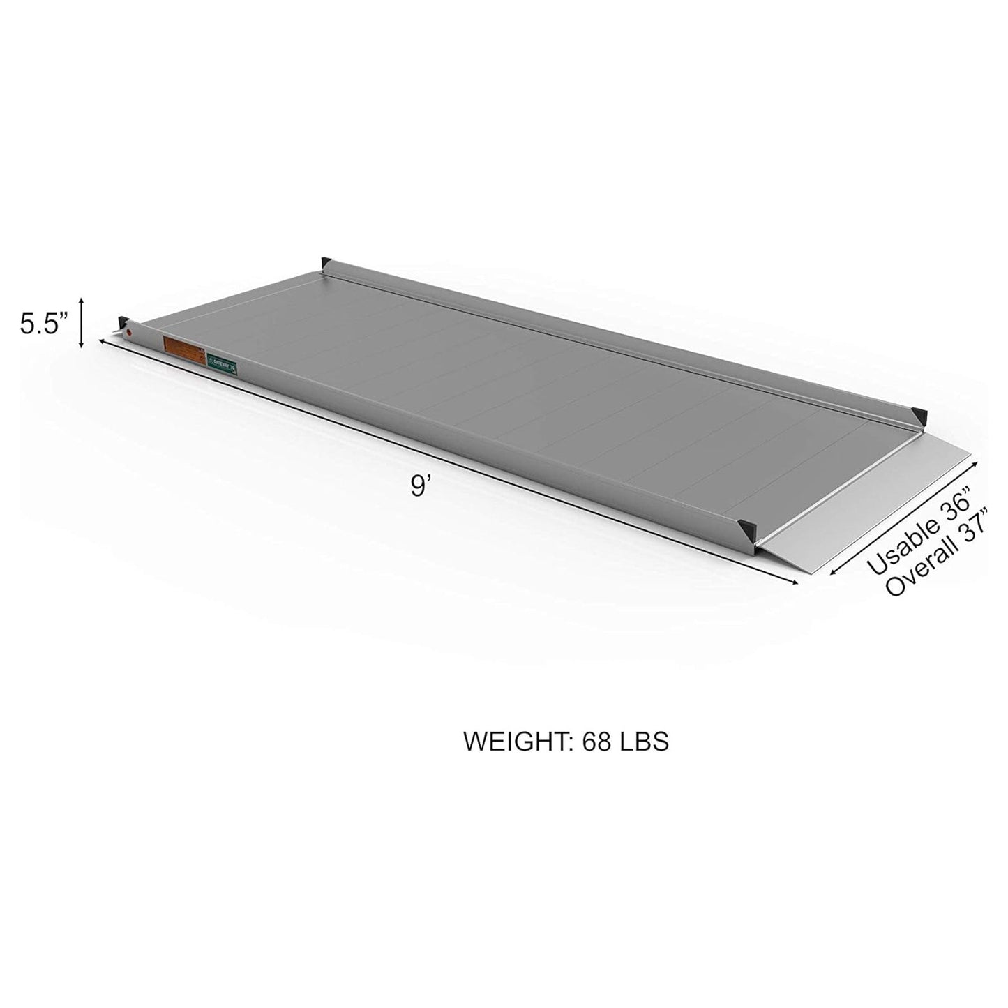 EZ - ACCESS GATEWAY 3G 9 Foot Solid Surface Aluminum Portable Wheelchair Ramp - Angler's Pro Tackle & Outdoors