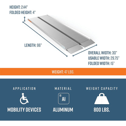 EZ - ACCESS SUITCASE 8’ x 30" Portable Singlefold Ramp Suited for Minivans & SUVs - Angler's Pro Tackle & Outdoors