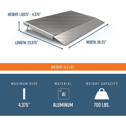 EZ - ACCESS TRANSITIONS 24” Portable Self Supporting Aluminum Angled Entry Ramp - Angler's Pro Tackle & Outdoors