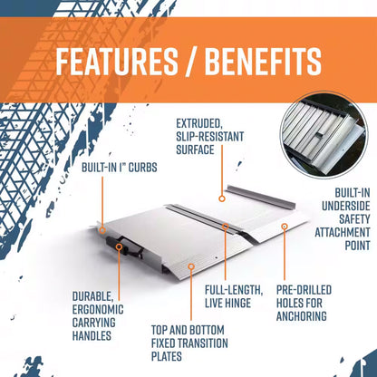 EZ - ACCESS TRAVERSE 2 Foot Aluminum Singlefold Portable Loading Ramp, Silver - Angler's Pro Tackle & Outdoors