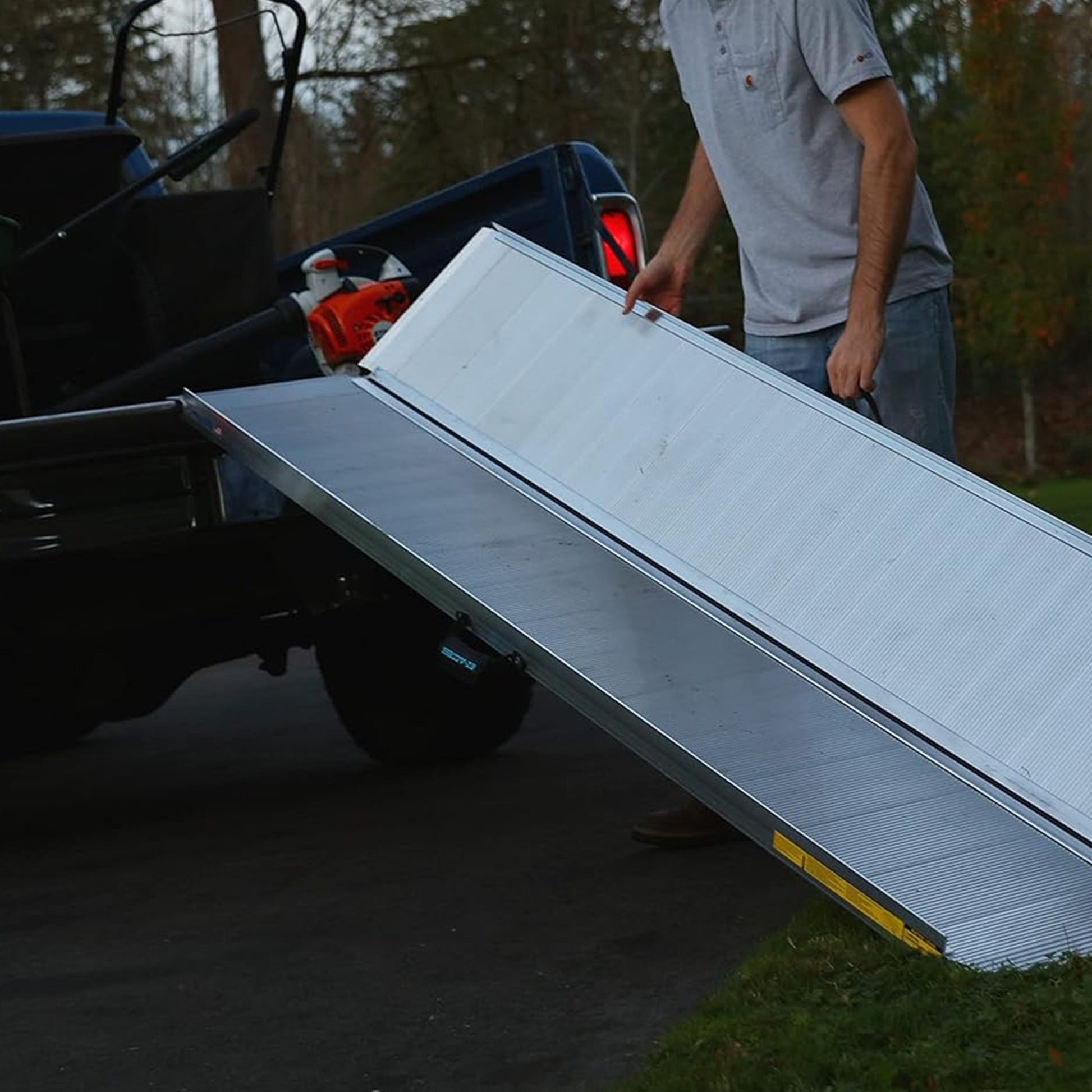 EZ - ACCESS TRAVERSE 8 Foot Aluminum Singlefold Portable Loading Ramp, Silver - Angler's Pro Tackle & Outdoors