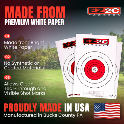 EZ2C Targets #12: Paper Shooting Targets for B16 11"x17" USA MADE