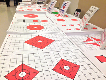 EZ2C Targets #13: Shooting Range Paper Target w 1" Grids 11"x17” USA MADE
