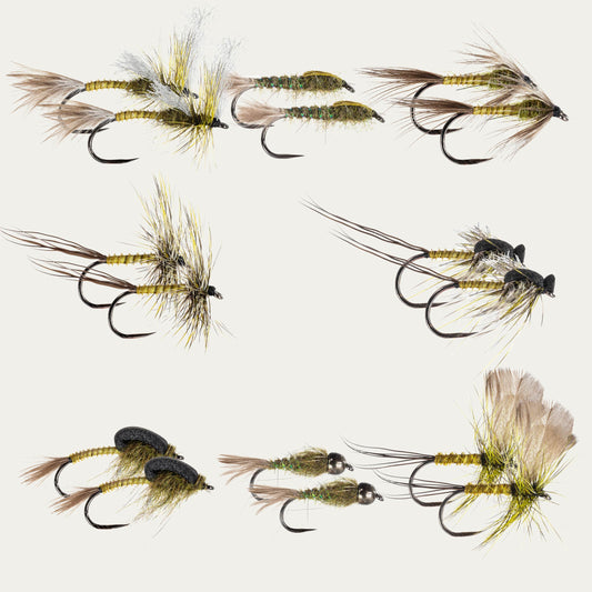 Postfly Mighty Green Drake BugCycle Fly Assortment - 16pk, Barbless, Ahrex