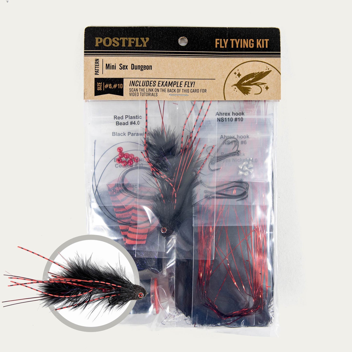 Postfly Fly Tying Kit | Mini Sex Dungeon #6 & #10
