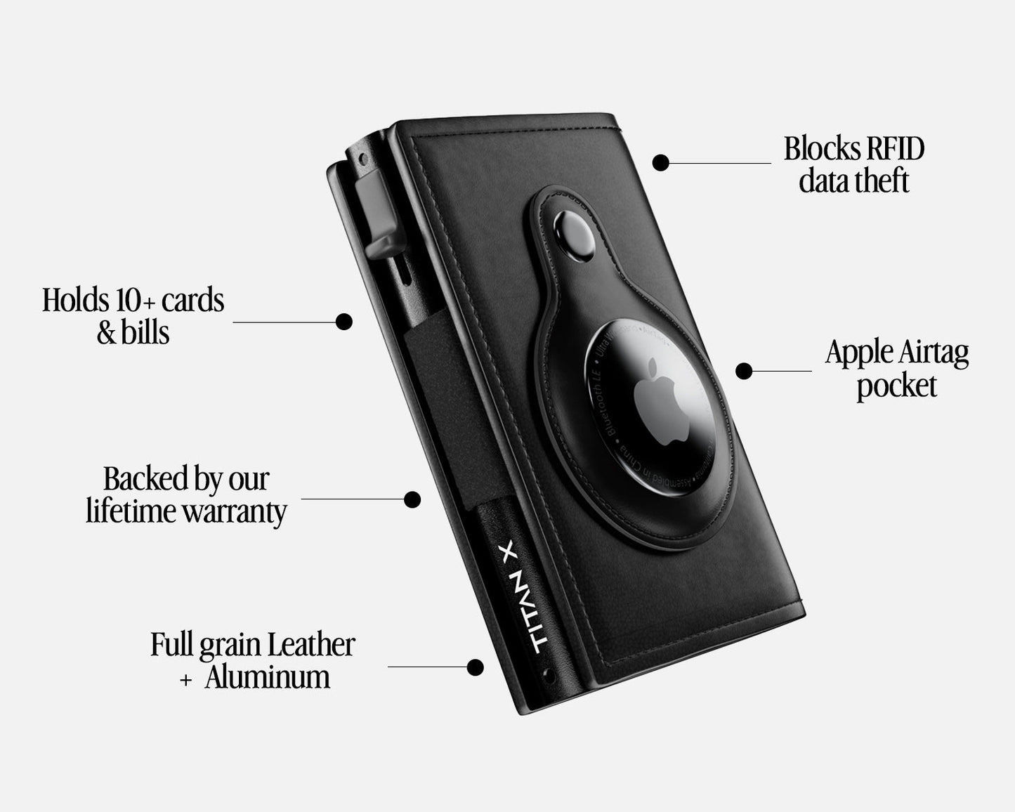 TITAN X Airtag Trifold Edition