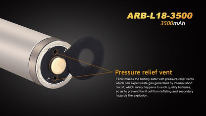 Fenix ARB - L18 - 3500 High - Capacity 18650 Battery - 3500mAh - Angler's Pro Tackle & Outdoors