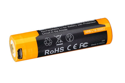 Fenix ARB - L18 - 3500U USB Rechargeable Li - ion 18650 Battery - Angler's Pro Tackle & Outdoors