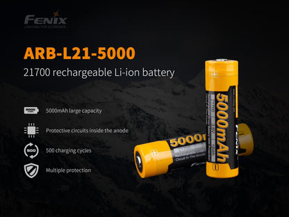 Fenix ARB - L21 - 5000 V2 Rechargeable 21700 Rechargeable Battery - Angler's Pro Tackle & Outdoors