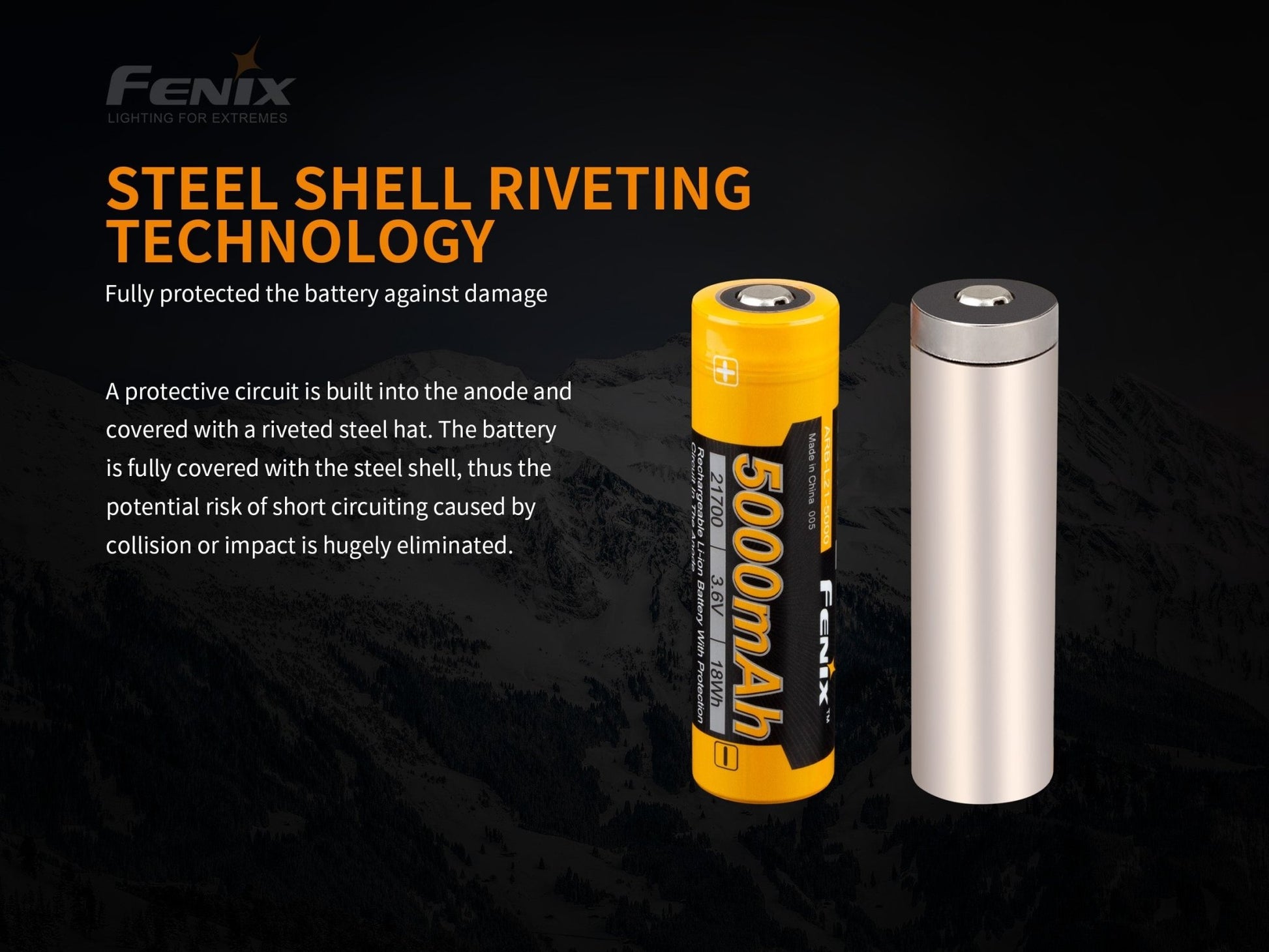 Fenix ARB - L21 - 5000 V2 Rechargeable 21700 Rechargeable Battery - Angler's Pro Tackle & Outdoors
