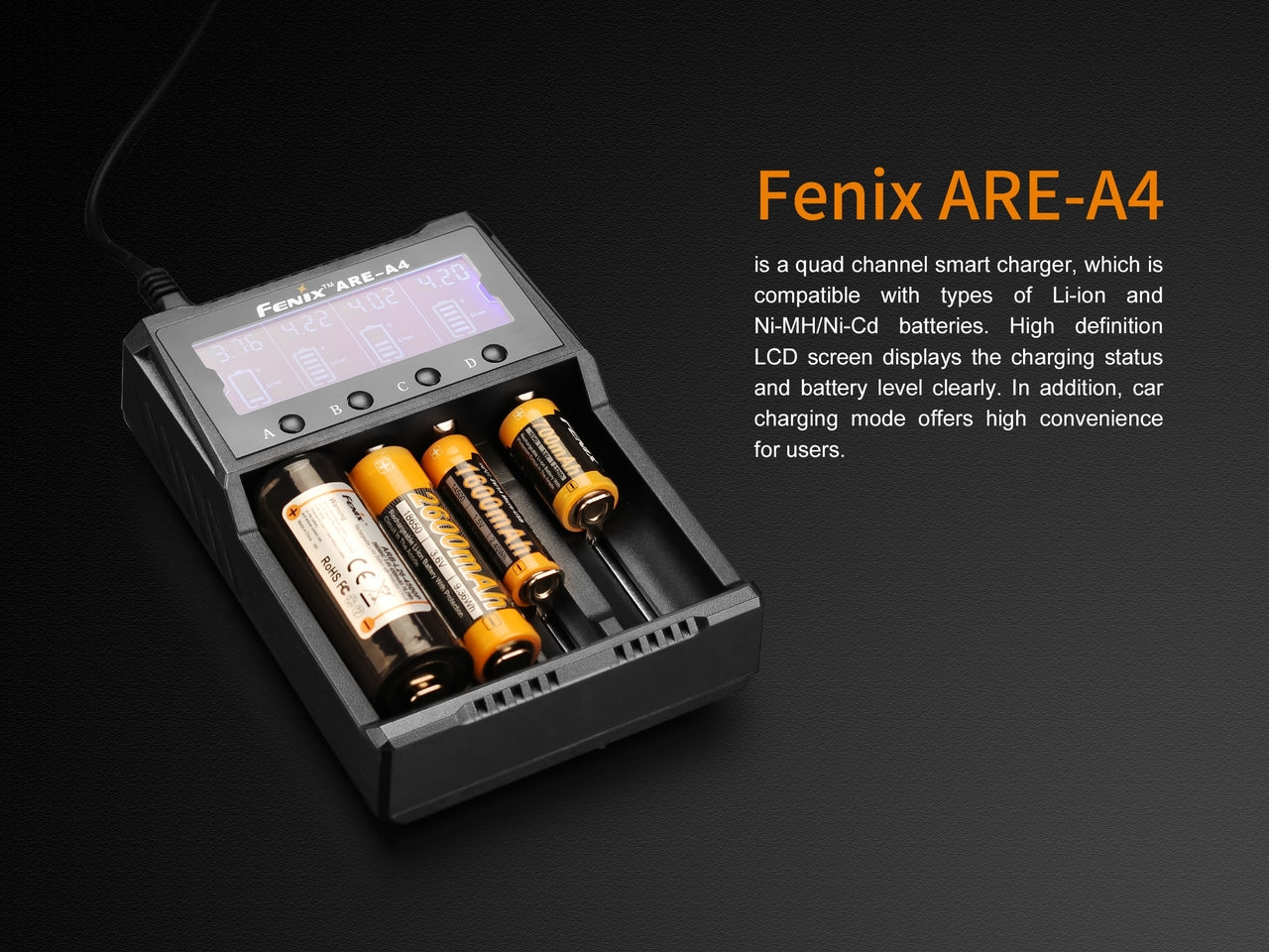 Fenix ARE - A4 Multifunctional Battery Charger - Angler's Pro Tackle & Outdoors