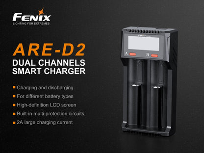 Fenix ARE - D2 Dual Channel Smart Battery Charger - Angler's Pro Tackle & Outdoors