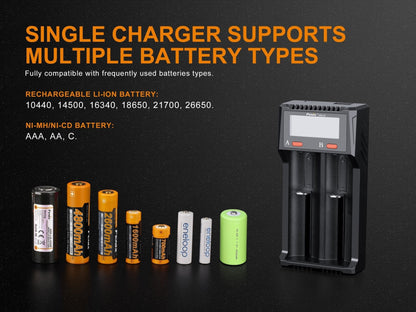 Fenix ARE - D2 Dual Channel Smart Battery Charger - Angler's Pro Tackle & Outdoors